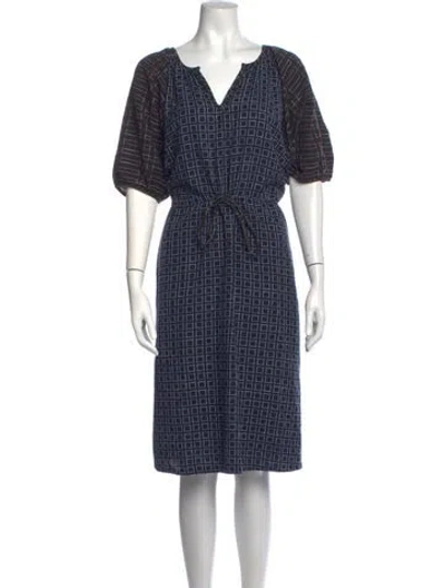 Pre-owned Ace & Jig Printed Knee-length Dress In Blue
