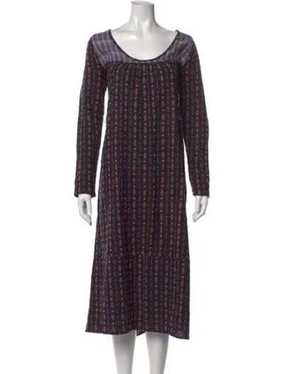 Pre-owned Ace & Jig Printed Long Dress In Black