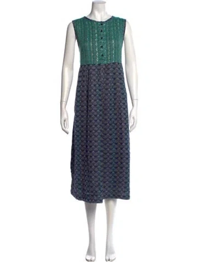 Pre-owned Ace & Jig Printed Long Dress In Blue