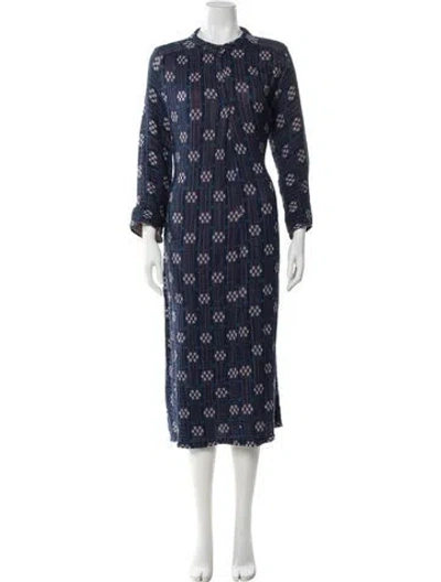 Pre-owned Ace & Jig Printed Long Dress In Blue