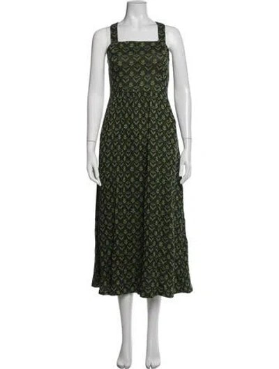 Pre-owned Ace & Jig Printed Long Dress In Green