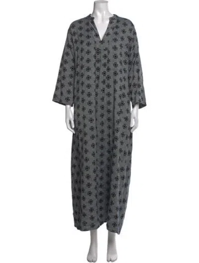 Pre-owned Ace & Jig Printed Long Dress In Grey