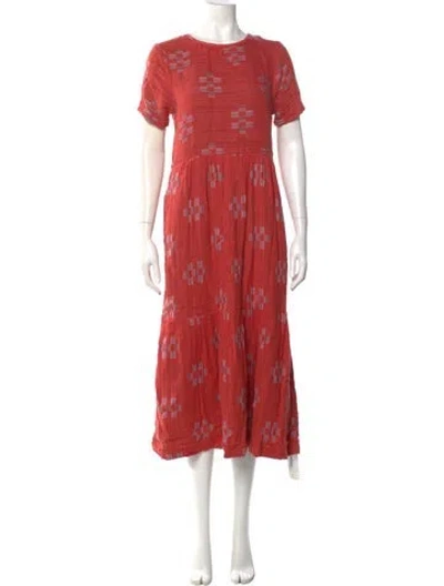 Pre-owned Ace & Jig Printed Long Dress In Orange