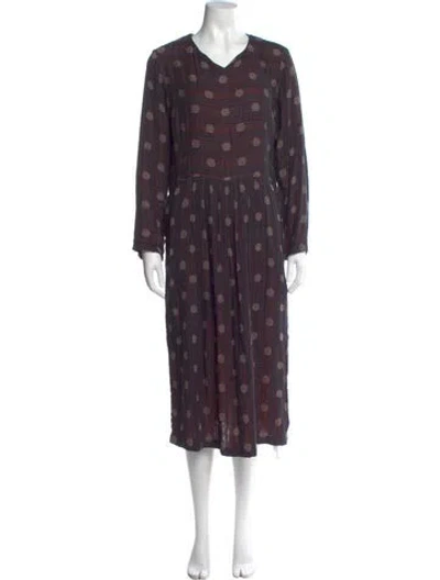 Pre-owned Ace & Jig Printed Long Dress In Red