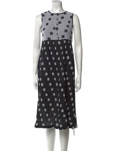 Pre-owned Ace & Jig Printed Midi Length Dress In Black