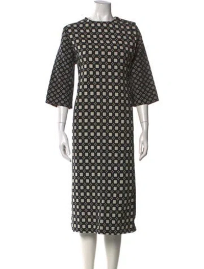 Pre-owned Ace & Jig Printed Midi Length Dress In Black