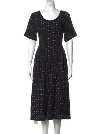Pre-owned Ace & Jig Printed Midi Length Dress In Black