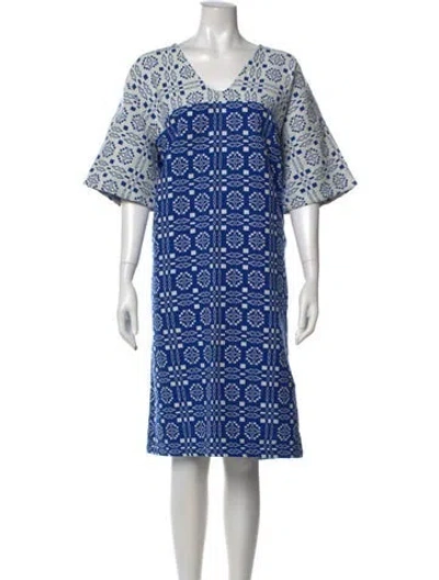 Pre-owned Ace & Jig Printed Midi Length Dress In Blue