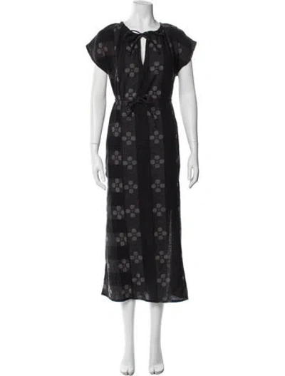 Pre-owned Ace & Jig Printed Midi Length Dress In Blue