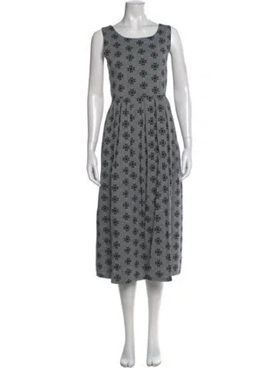 Pre-owned Ace & Jig Printed Midi Length Dress In Blue