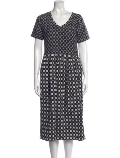 Pre-owned Ace & Jig Printed Midi Length Dress In Blue