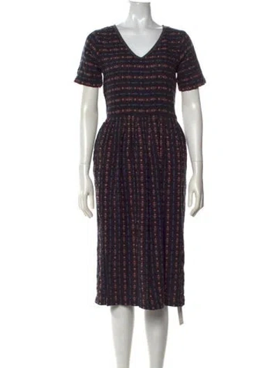 Pre-owned Ace & Jig Printed Midi Length Dress In Blue