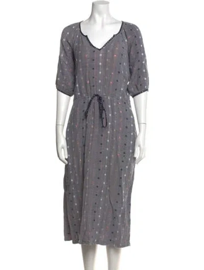 Pre-owned Ace & Jig Printed Midi Length Dress In Grey