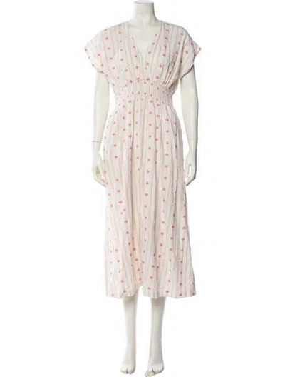 Pre-owned Ace & Jig Printed Midi Length Dress In Neutral