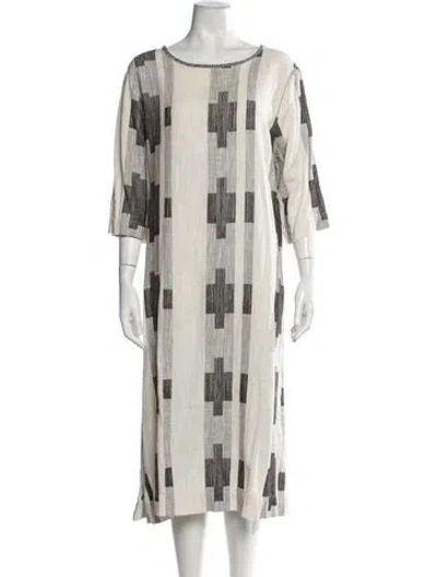 Pre-owned Ace & Jig Printed Midi Length Dress In Neutrals