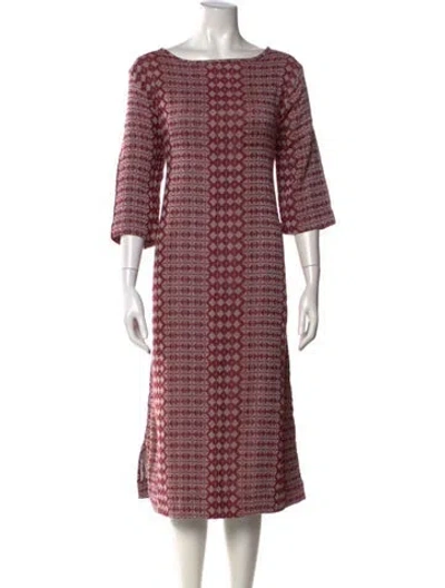 Pre-owned Ace & Jig Printed Midi Length Dress In Red