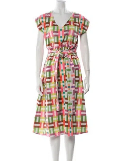 Pre-owned Ace & Jig Printed Midi Length Dress W/ Tags In Pink