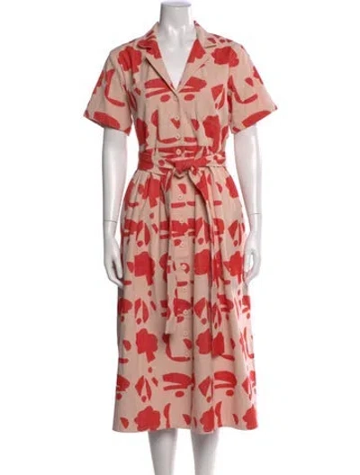 Pre-owned Ace & Jig Printed Midi Length Dress W/ Tags In Pink
