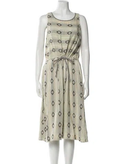 Pre-owned Ace & Jig Printed Midi Length Dress In White