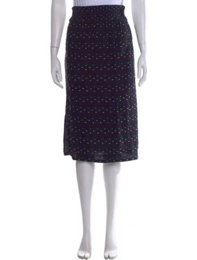 Pre-owned Ace & Jig Printed Midi Length Skirt In Blue