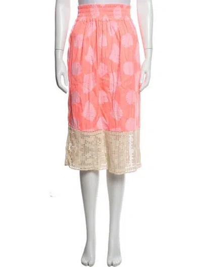 Pre-owned Ace & Jig Printed Midi Length Skirt In Pink