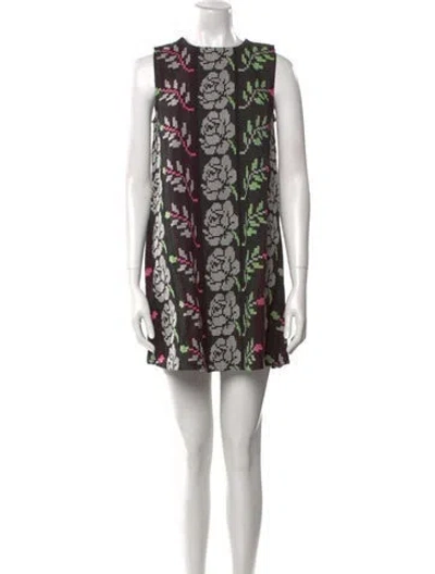 Pre-owned Ace & Jig Printed Mini Dress In Black