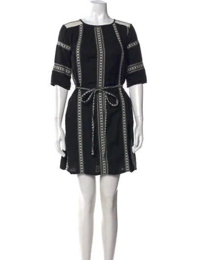 Pre-owned Ace & Jig Printed Mini Dress In Black