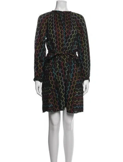 Pre-owned Ace & Jig Printed Mini Dress In Black