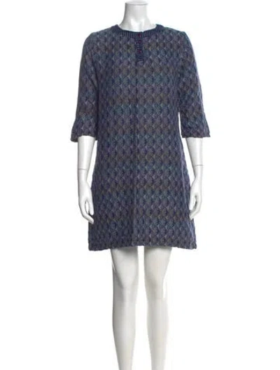 Pre-owned Ace & Jig Printed Mini Dress In Blue