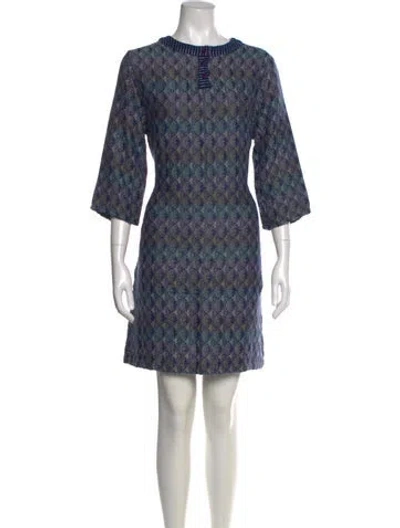 Pre-owned Ace & Jig Printed Mini Dress In Blue