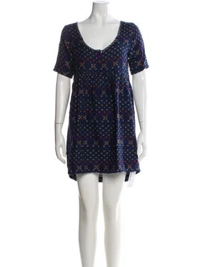 Pre-owned Ace & Jig Printed Mini Dress In Blue