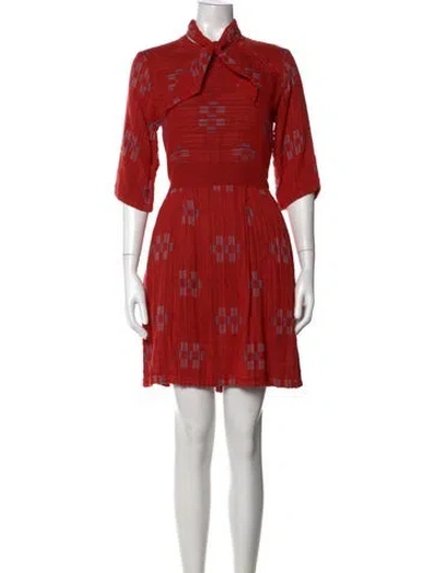 Pre-owned Ace & Jig Printed Mini Dress In Red