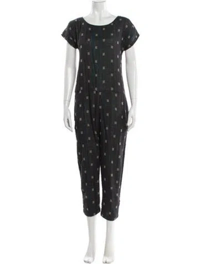 Pre-owned Ace & Jig Printed Scoop Neck Jumpsuit In Blue