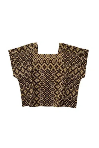 Ace & Jig Prudence Reversible Square Neck Top In Brown