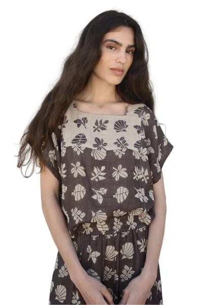 Ace & Jig Prudence Reversible Square Neck Top In Brown