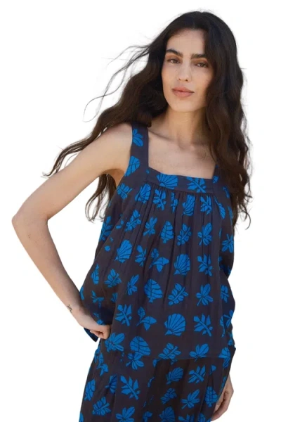 Ace & Jig Quincy Square Neck Tank In Blue