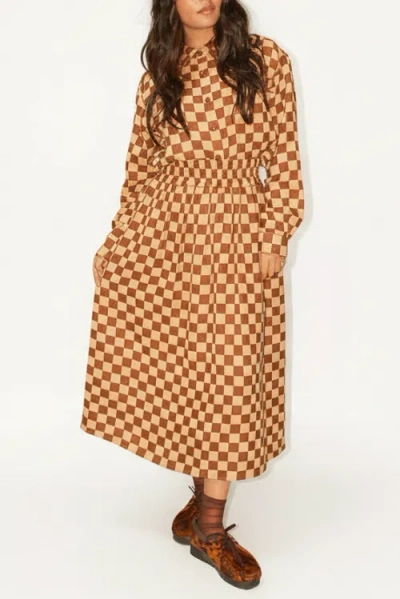 Ace & Jig Rara Reversible Midi Skirt In Brown