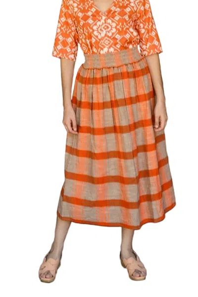 Ace & Jig Rara Reversible Midi Skirt In Brown