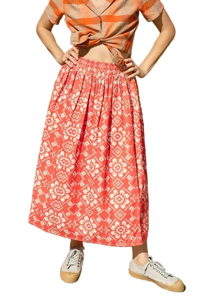 Ace & Jig Rara Reversible Midi Skirt In Red