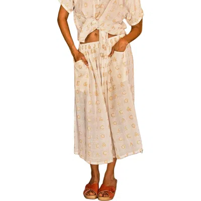 Ace & Jig Riri Below The Knee Pull-on Skirt In Neutral
