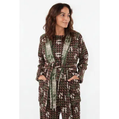 Ace & Jig Ryan Wraparound Fitted Robe Jacket In Brown