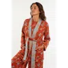 Ace & Jig Ryan Wraparound Fitted Robe Jacket In Red