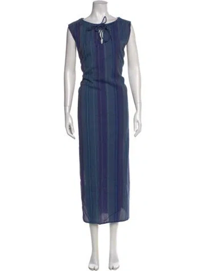Pre-owned Ace & Jig Scoop Neck Long Dress In Blue