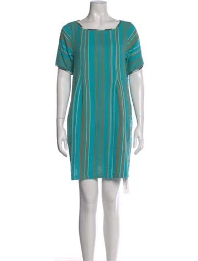 Pre-owned Ace & Jig Scoop Neck Mini Dress In Blue