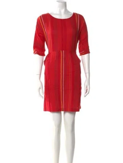 Pre-owned Ace & Jig Scoop Neck Mini Dress In Red