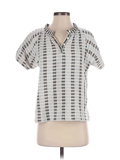 Pre-owned Ace & Jig Short Sleeve Blouse In Gray