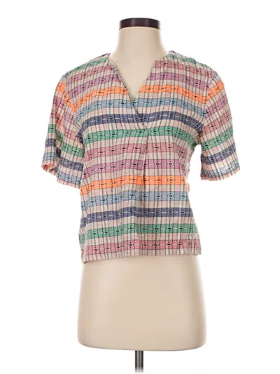 Pre-owned Ace & Jig Short Sleeve Blouse In Orange