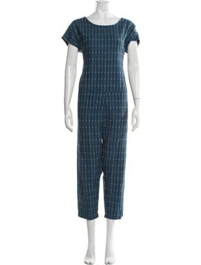 Pre-owned Ace & Jig Striped Crew Neck Jumpsuit In Blue