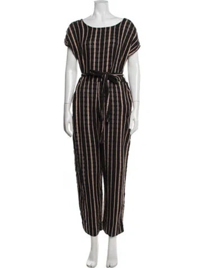 Pre-owned Ace & Jig Striped Crew Neck Jumpsuit In Multicolor