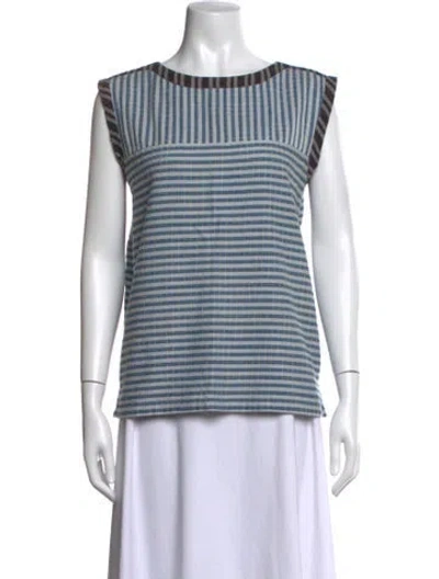 Pre-owned Ace & Jig Striped Crew Neck Top In Blue